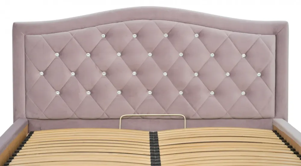 Ліжко Scarlett Comfort 140 х 190 см Riviera 65 С1 З підйомним механізмом та нішою для білизни Рожевий Дніпро - фото 13