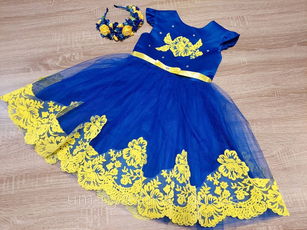 Жовта святкова сукня в патріотичних кольорах Кривой Рог - изображение 2