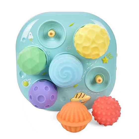 Детская Развивающая «Текстурные Мячики» 35179M 6 штук, музыка, свет Винница