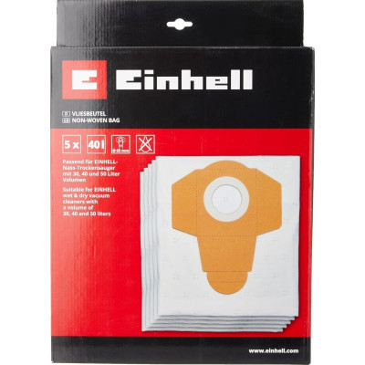 Мешок для пылесоса Einhell синтетический к моделям 30-50л, 5шт (2351195) Винница - изображение 4