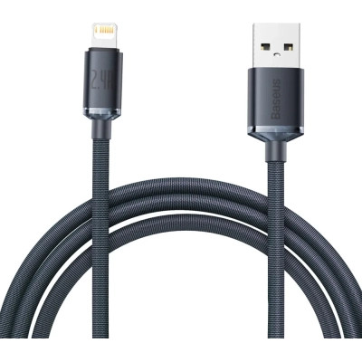 Дата кабель USB 2.0 AM to Lightning 2.0m 2.4A black Baseus (CAJY000101) Вінниця - фото 1