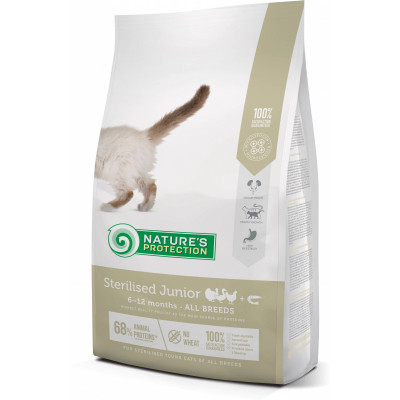Сухой корм для кошек Nature&apos;s Protection Sterilised Junior Poultry with krill 2 кг (NPS45773) Вінниця - фото 1
