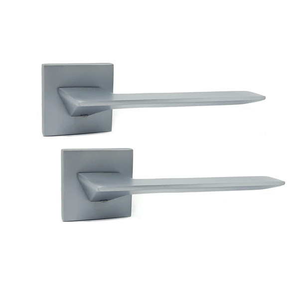 Ручка для дверей на квадратній розетці Кедр Ультра 21.175 хром матовий Київ - фото 1