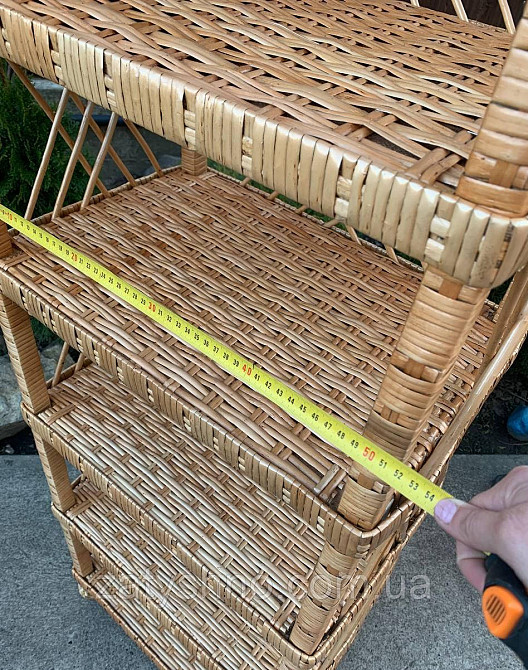 Полка плетеная  высокая из лозы Киев - изображение 9