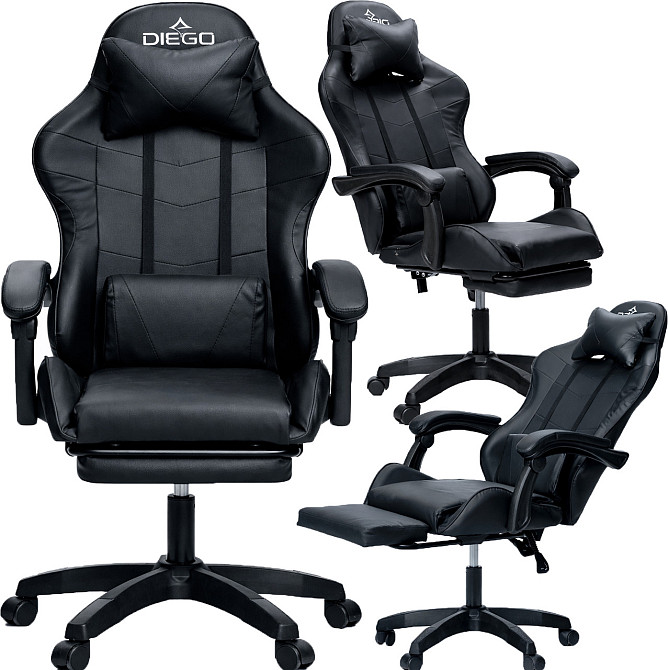 Крісло геймерське DIEGO Phantom RS Black Київ - фото 1