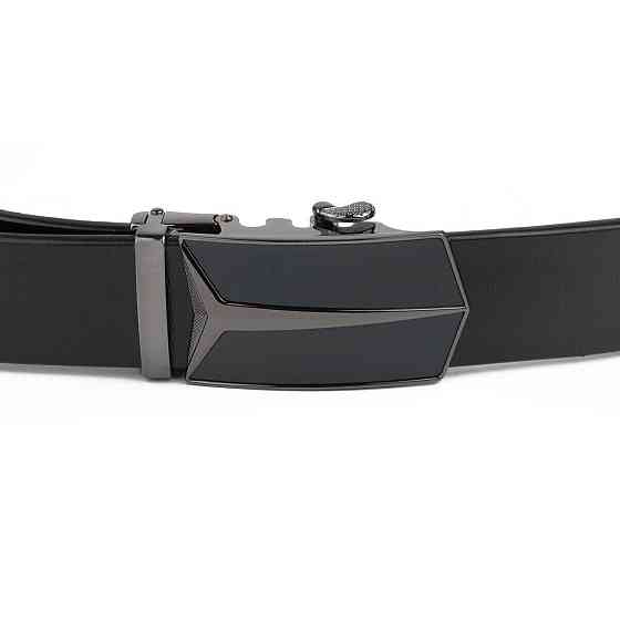 Ремень мужской с автоматической пряжкой Vintage 20282 Черный Киев