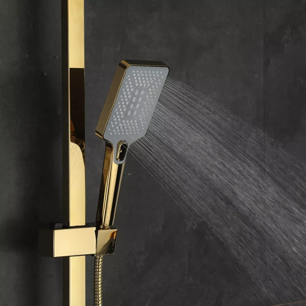 Душова система з виливом GAPPO G2407-3 3-функції, золото Київ - фото 5