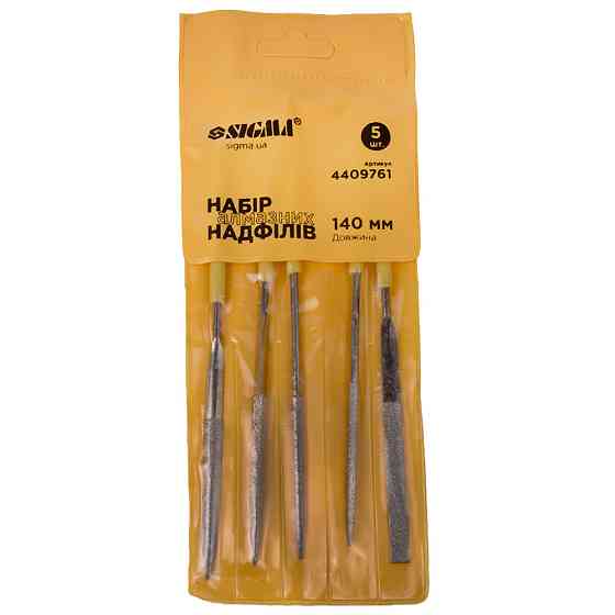 Набір надфілей алмазних 5 шт 140 мм SIGMA (4409761) Київ
