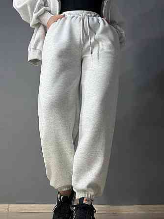 Костюм жіночий A-N 27066 спортивний оверсайз худі на блискавці та джогери сірий, сірий, L Київ