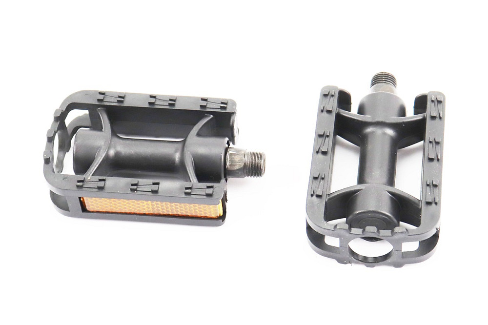 Педалі CHILD 1/2" (80x58mm) пластикові, чорні (без підшипників) Київ - фото 1