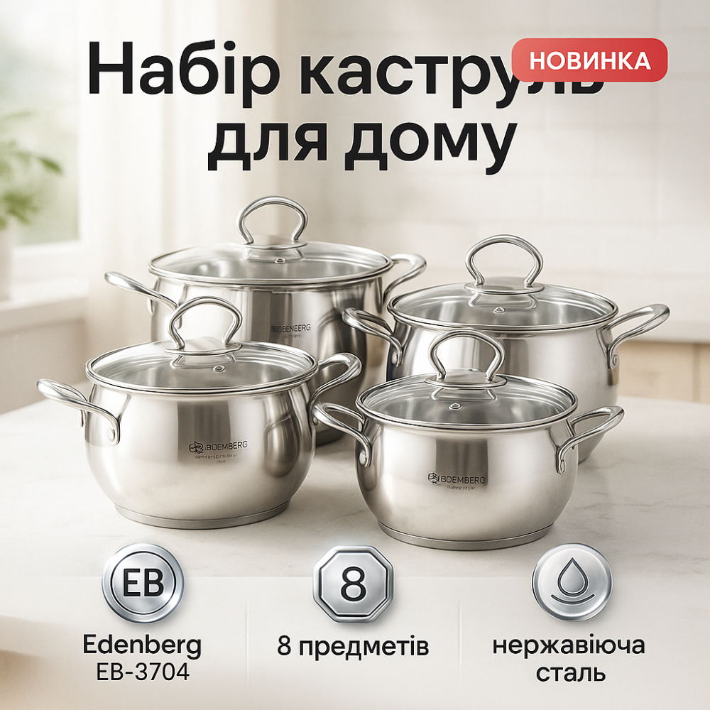 Набор посуды кастрюли, Комплект кастрюль, Набор кастрюль для дома с антипригарным покрытием FI-90 Львов - изображение 10