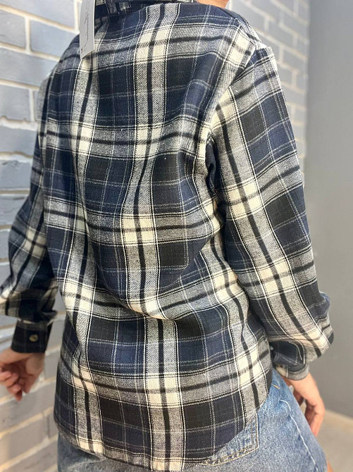 Сорочка жіноча Ariadna 8051 картата оверсайз байкова one size, темно-синій, one size Київ - фото 10