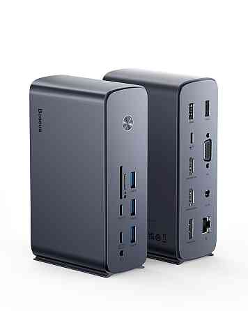 USB-хаб Baseus UnionJoy 17-Port Triple-Display  Docking Station Space Grey（USB-C to Київ