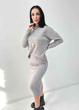 Жіночий ангоровий костюм "Valion" оптом I Норма Сірий, 46-48 Київ
