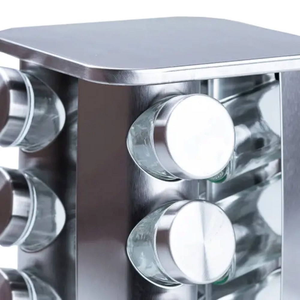 TS Kitchen Набір для спецій на підставці 12 баночок по 100 мл Киев - изображение 4