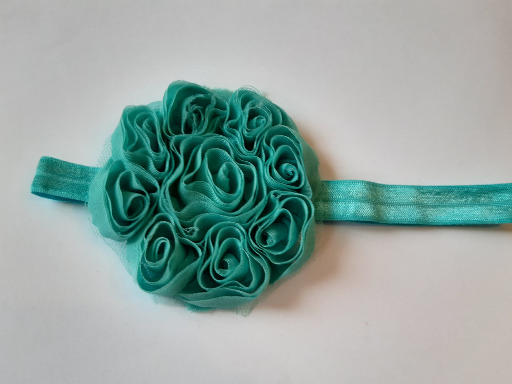 Дитяча пов'язка ментолова - окружність 42-55см, квітка 8см Київ - фото 1