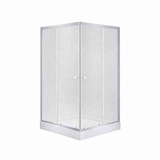Набір Lidz душова кабіна Wawel SC80x80.SAT.LOW.FR, скло Frost 4 мм + піддон Mazur Київ
