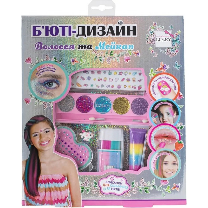Дитячий набір коcметики "Волосся та макіяж" T20727 палетка 5 кольорів Вінниця - фото 1