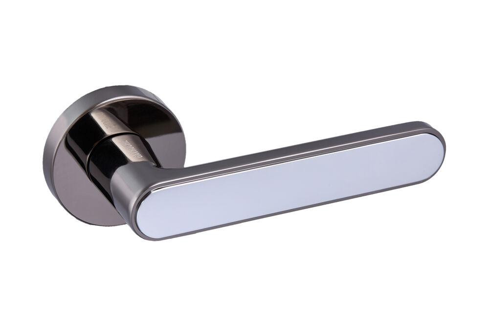 Ручки дверні Gavroche BARIUM  BN/CP чорний нікель з хромовою вставкою Київ - фото 2