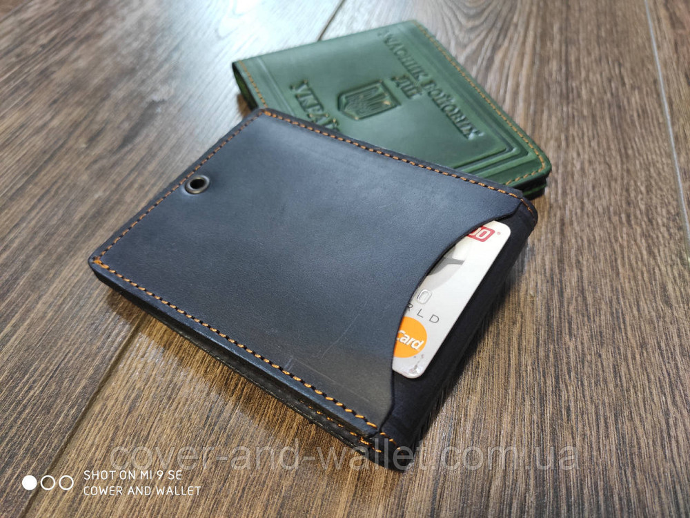 Кожаная обложка для удостоверения УБД "Учасника бойових дій" синего цвета Київ - фото 8