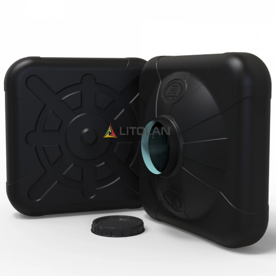 Душ літній 100л 750*750*310мм 1 шар чорний LITOLAN Житомир - фото 2