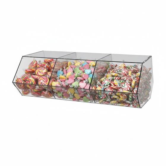 Диспенсер EKOSTAR для мармеладів, снеків, горіхів 3 комірки Київ