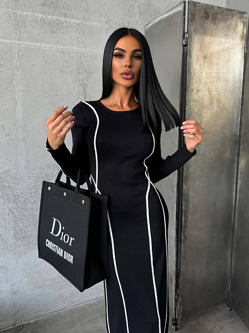 Женское элегантное притягательное макси платье из рубчика Одесса - изображение 1