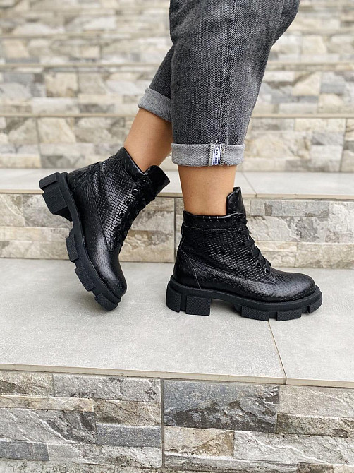 Жіночі черевики ARLEN чорні натуральна шкіра висота 13 см розмір 38 (4184) Коломия - фото 5