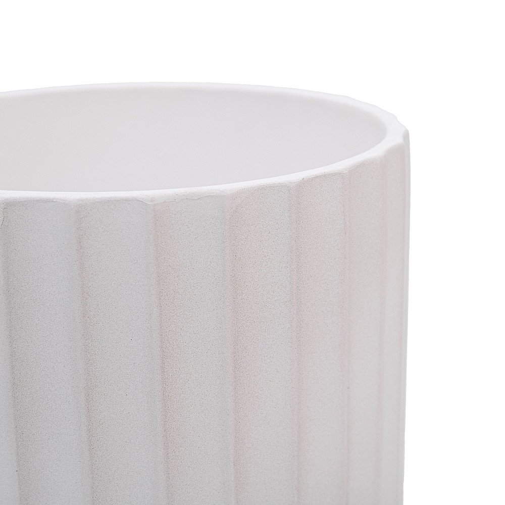 elemi Кашпо для квітів керамічне elemi "Грань" (білий) 13.5" круглий 1,4 л Коломыя - изображение 5