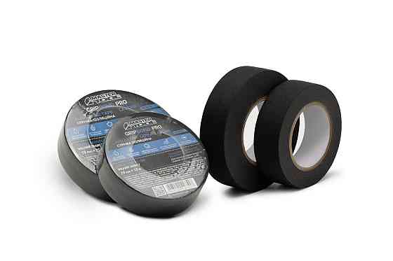 Стрічка ізоляційна MASTERTOOL GripBond Pro Lavsan текстильна 19 мм×12 м чорна 44-9612 Коломыя