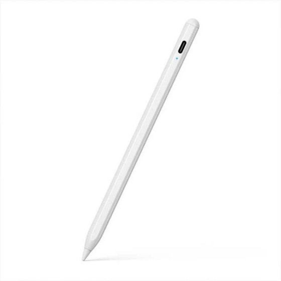 Стилус Active Capacitive Stylus для iPad, тонкий наконечник 1,5 мм, Palm Rejection, наклон, 12 часов работы, белый Киев