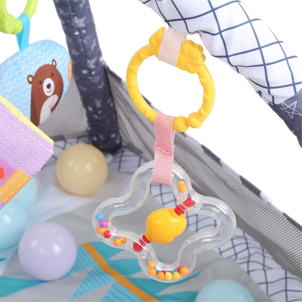 Игровой детский манеж с игрушками, коврик для ползанья, развивающий коврик для малышей, серый Каменец-Подольский - изображение 5