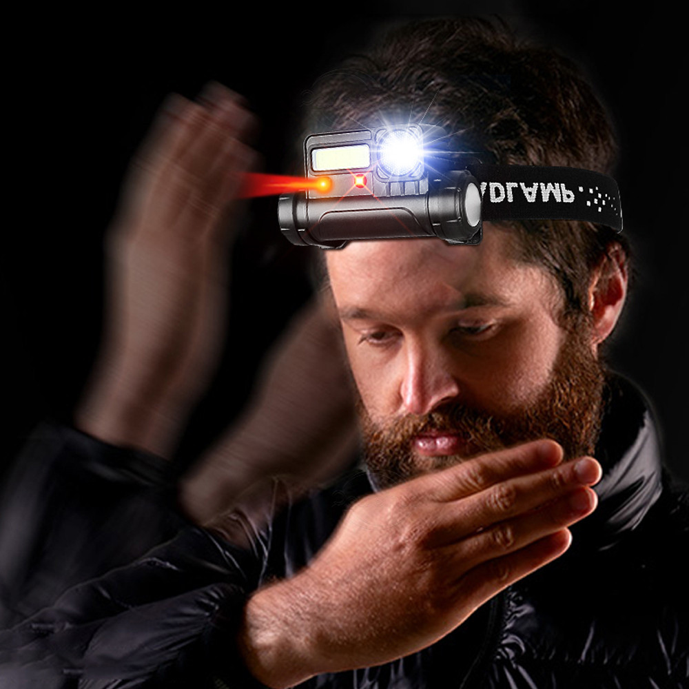 Акумуляторний ліхтар налобний з датчиком руху BL 123 COB SBR Київ - фото 2