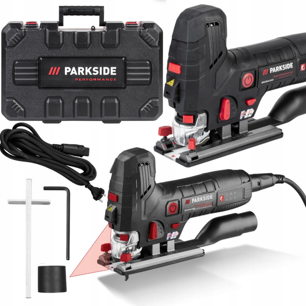 Электрический лобзик бесщеточный с лазерным наведением в кейсе Parkside (PPSTK 550 A1) 550 Вт Нововолынск - изображение 1