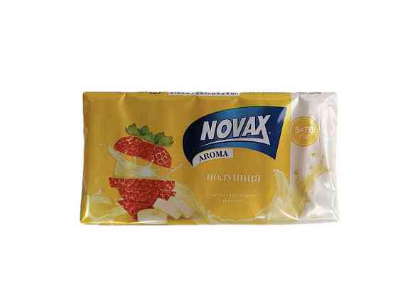 Мыло 5шт 70г экопак Aroma Клубника ТМ Novax Solmir Киев