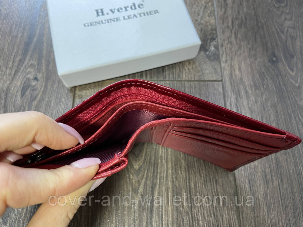 Компактний жіночий гаманець червоного кольору з лакової шкіри ST AE 209-1 Київ - фото 5