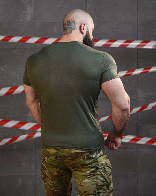 Тактическая потоотводящая футболка SABUR АРТИЛЕРИЯ ОЛИВА ЛГ7238 Одесса - изображение 3