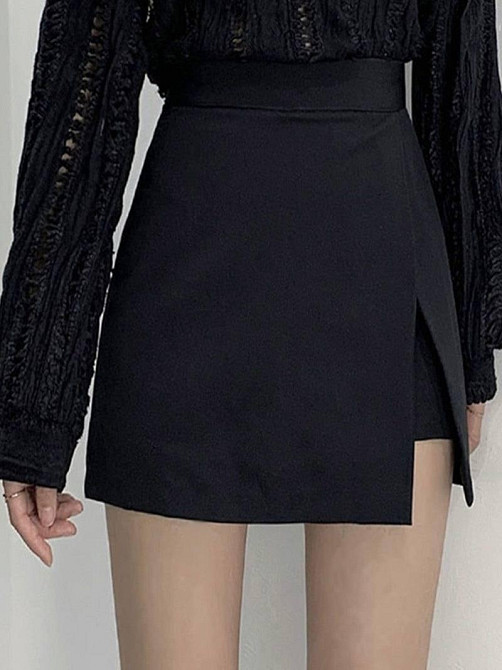 Базовая женская юбка-шорты костюмка люкс Черный, 44/46 Одесса - изображение 1