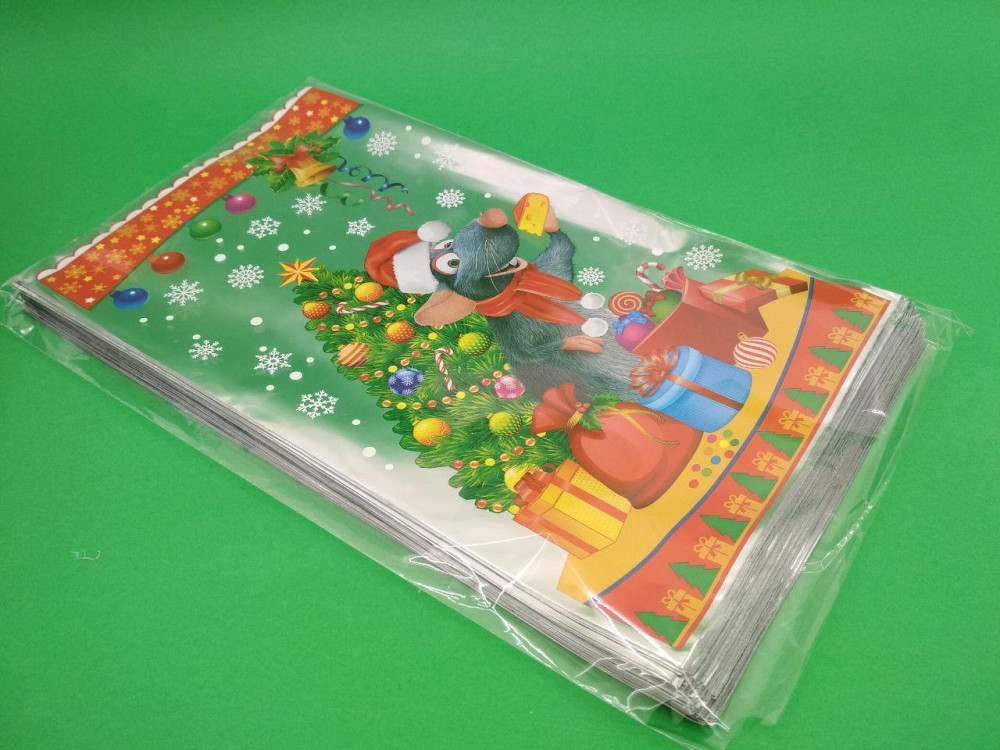 Подарункове паковання з новорічним малюнком (20*35) No30 Мишеня (100 шт.) Харків - фото 2