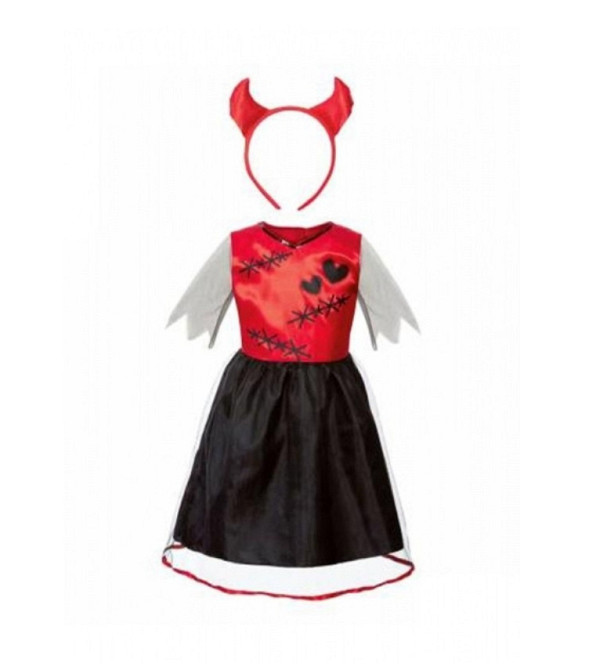 Костюм на Хелловін для дівчинки з обручем чорно-червоний Київ - фото 2