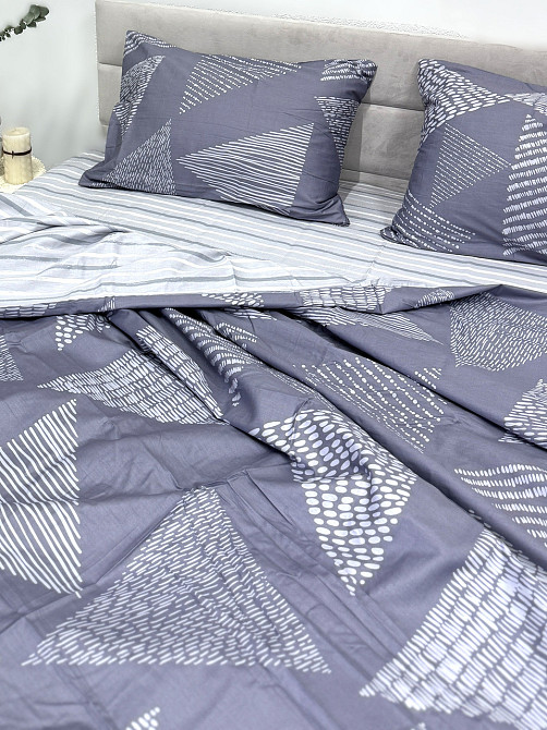 Ecotton Комплект постільної білизни Ecotton Євро 210х220 см сірий (21203АВ) Коломыя - изображение 3