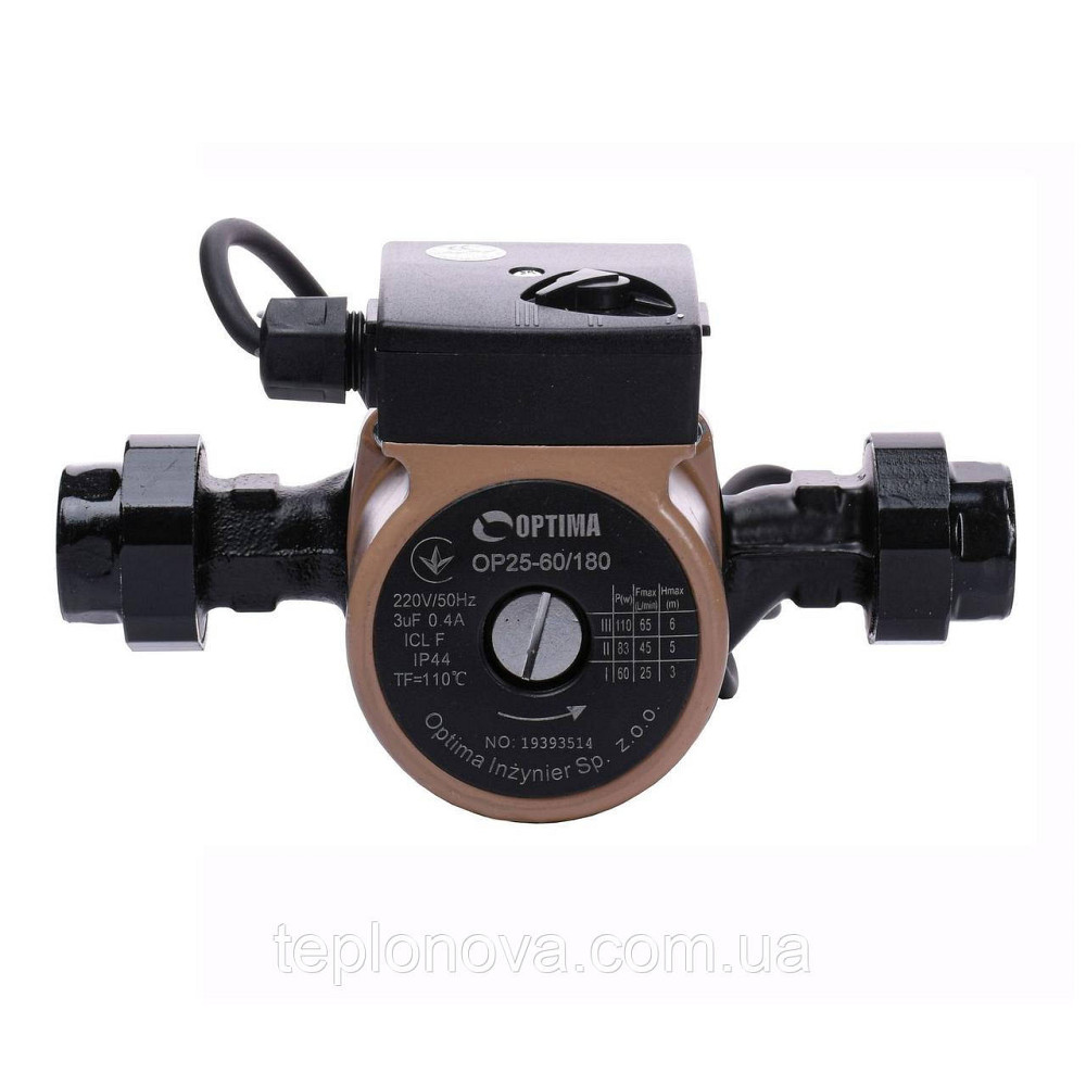 Насос циркуляционный Optima OP25-60 180мм + гайки, + кабель с вилкой! Черновцы - изображение 1