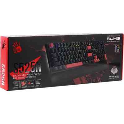 Клавіатура A4Tech Bloody S525N RGB BLMS Red Switch USB Fire Black (4711421002066) Вінниця