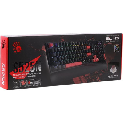Клавіатура A4Tech Bloody S525N RGB BLMS Red Switch USB Fire Black (4711421002066) Вінниця - фото 6