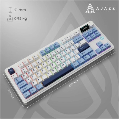 Клавіатура Ajazz AK870 PLUS Murad Switch RGB Wireless/Bluetooth/USB White (AK870-MU-BWD) Вінниця - фото 2
