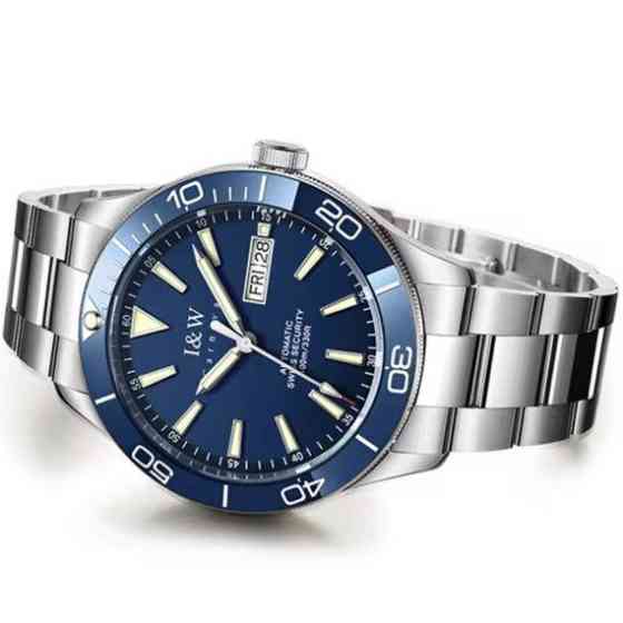 Часы мужские механические наручные Carnival BlueMarine 10 Bar (Серебристые) Винница