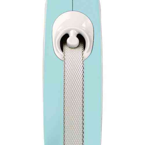 Рулетка Flexi New Comfort для собак, стрічка, розмір M, 5 м (блакитна) Вінниця