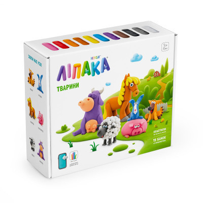 Набір для творчості Lipaka Тварини Меганабір пластиліну самозагуст. (15012-UA01) Вінниця - фото 2