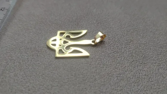 Кулон подвеска Герб Украины цвет золото бижутерия Киев