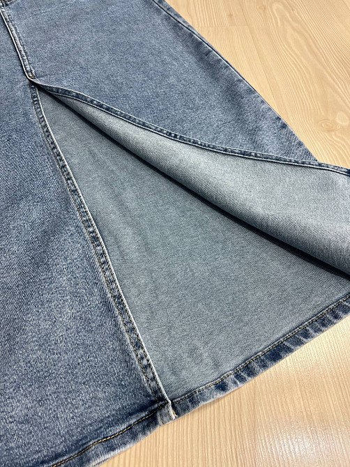 Спідниця жіноча джинсова Moss 505 довга великі розміри з розрізом стрейч блакитна, блакитний, 31, 31, 85 см, 109 см Київ - фото 3